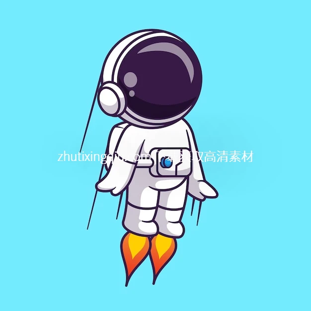 Free Vector Cute Astronaut Flying With Rocket Carto Watermarked