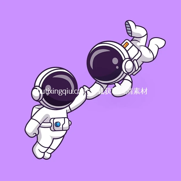 Free Vector Cute Astronaut Friend Playing In Space Watermarked