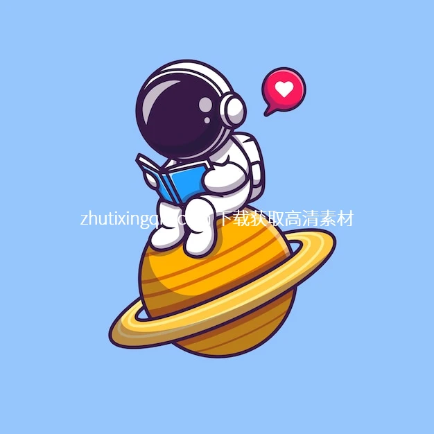 Free Vector Cute Astronaut Read Book On Planet Yyth Watermarked