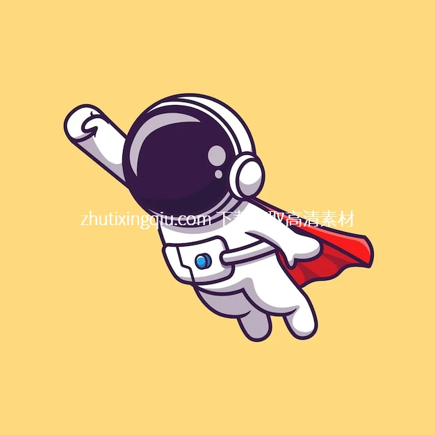 Free Vector Cute Astronaut Super Flying Cartoon Ill Watermarked